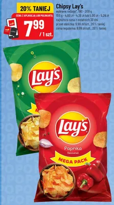 Chipsy Lay's Zielona Cebulka Mega Pack promocja w POLOmarket