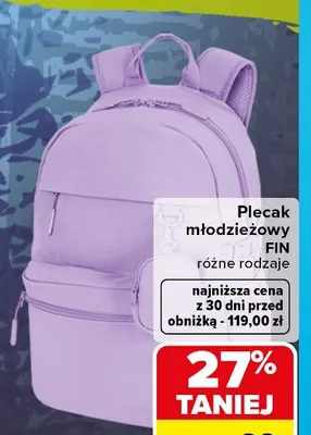 Plecak młodzieżowy CoolPack Fin promocja w Carrefour
