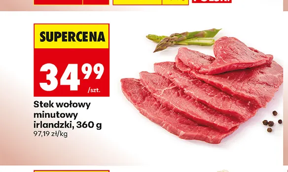 Stek wołowy minutowy irlandzki promocja w Biedronka