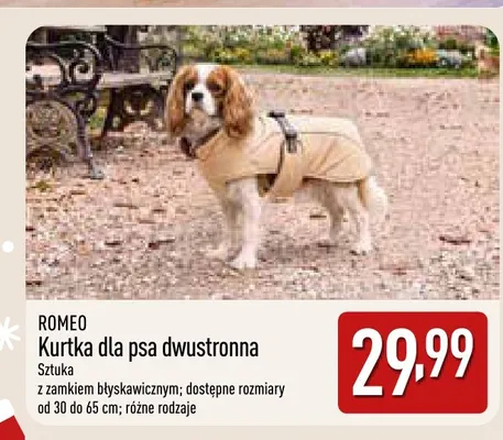 Kurtka dla psa dwustronna Romeo promocja w Aldi