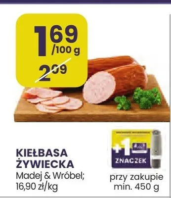 Kiełbasa żywiecka Madej & Wróbel promocja w Stokrotka