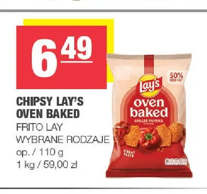 Chipsy Lay's Oven Baked promocja w SPAR