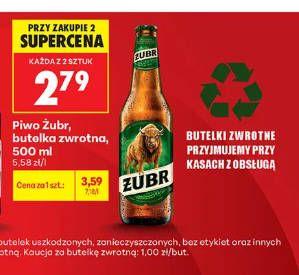 Piwo Żubr promocja w Biedronka
