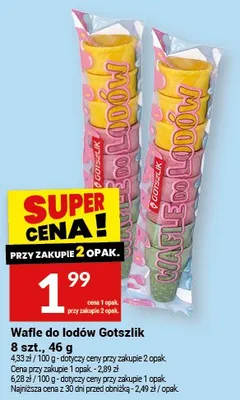 Wafle do lodów Gotszlik 8szt. promocja w Twój Market