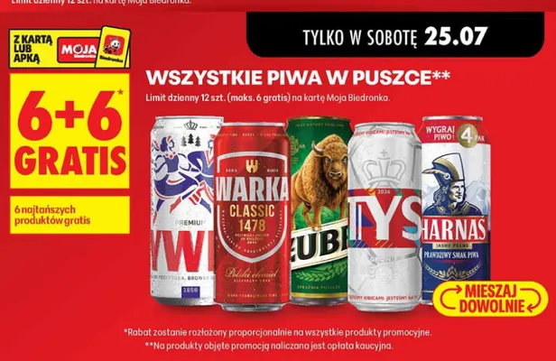 Piwo Warka Classic promocja w Biedronka