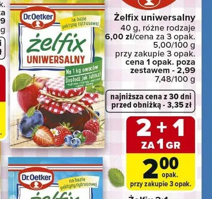 Żelfix uniwersalny Dr.Oetker promocja w Carrefour