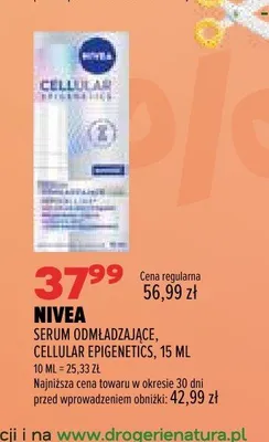 Serum odmładzające Nivea Cellular Epigenetics promocja w Drogerie Natura
