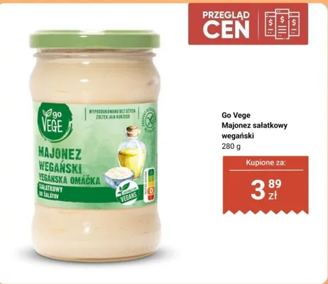 Majonez sałatkowy wegański Go Vege promocja w Biedronka