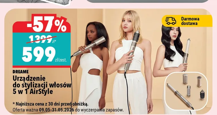 Urządzenie do stylizacji włosów DREAME 5 w 1 AirStyle promocja w Biedronka Home