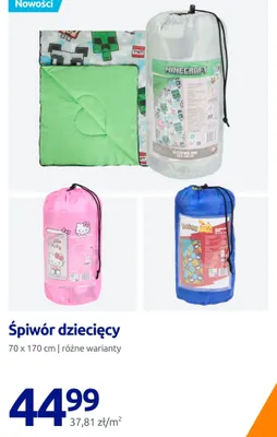 Śpiwór dziecięcy Hello Kitty 70x170 cm promocja w Action