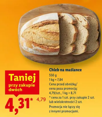 Chleb na maślance promocja w Lidl