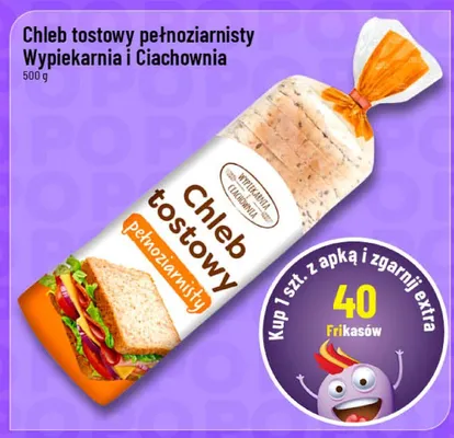Chleb tostowy pełnoziarnisty Wypiekarnia i Ciachownia 500g promocja w POLOmarket