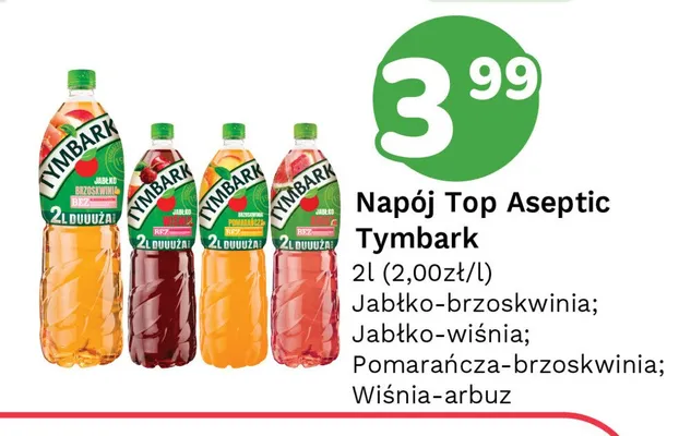 Napój Top Aseptic Tymbark Jabłko-brzoskwinia promocja w Limonka