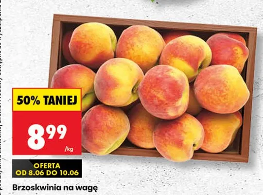 Brzoskwinia na wagę promocja w Biedronka