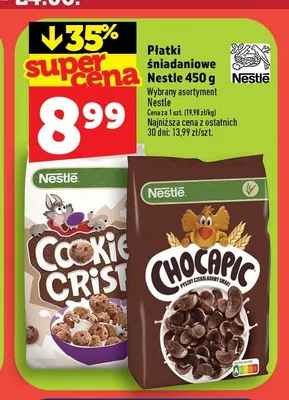 Płatki śniadaniowe Cookie Crisp Nestle promocja w TOPAZ
