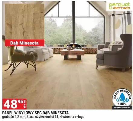 Panel winylowy SPC Dąb Minesota promocja w Merkury Market
