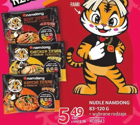 Nudle Namdong 83-120g promocja w Selgros