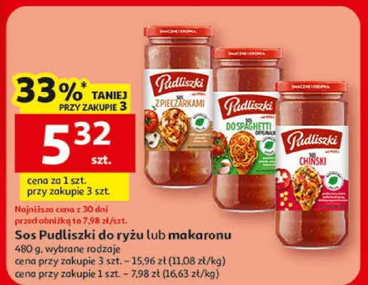 Sos do ryżu lub makaronu promocja w Auchan