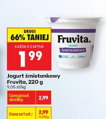Jogurt śmietankowy promocja w Biedronka