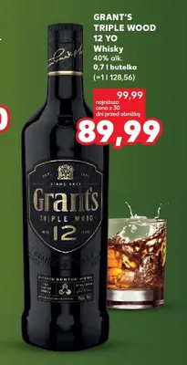 Whisky Grant's Triple Wood 12 YO promocja w Kaufland