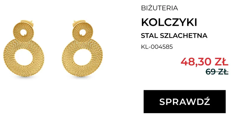 Kolczyki stal szlachetna KL-004585 promocja w Dzień Dziecka