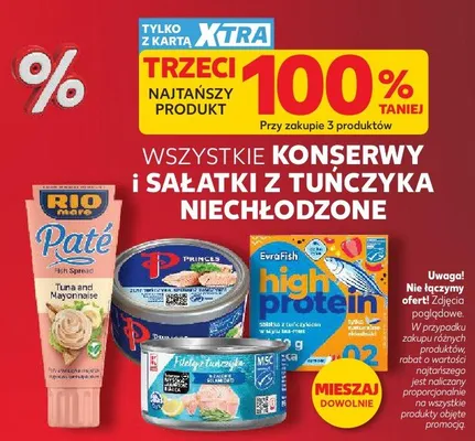 Konserwy i sałatki z tuńczyka niechłodzone promocja w Kaufland