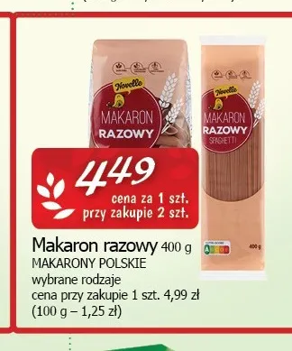 Makaron razowy Makarony Polskie promocja w CEZAR Delikatesy