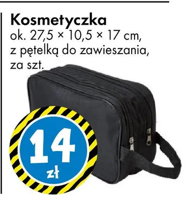 Kosmetyczka z pełełką do zawieszania promocja w Tedi
