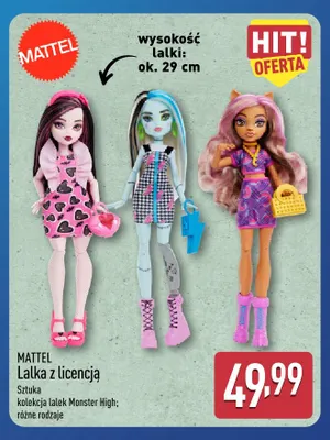 Lalka z licencją Monster High Mattel promocja w Aldi