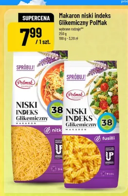 Makaron niski indeks Glikemiczny nitki PolMak promocja w POLOmarket
