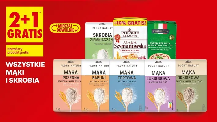 Mąka luksusowa pszenna Typ 550 Plony Natury promocja w Biedronka