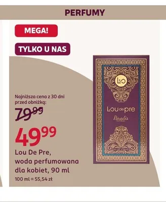 Woda perfumowana dla kobiet Lou De Pre Paradis promocja w Rossmann