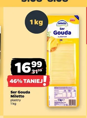 Ser Gouda Miletto plastry promocja w Netto