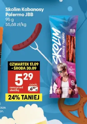 Skolim kabanosy Palermo JBB promocja w Delikatesy Centrum