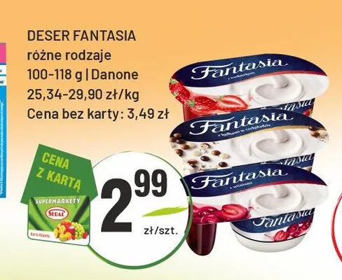 Deser Fantasia Danone promocja w Sedal