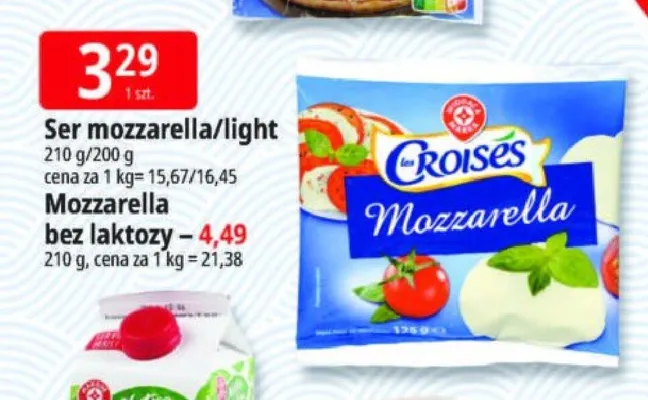 Ser mozzarella Croisés promocja w Leclerc