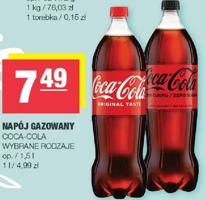 Napój gazowany wybrane rodzaje promocja w SPAR