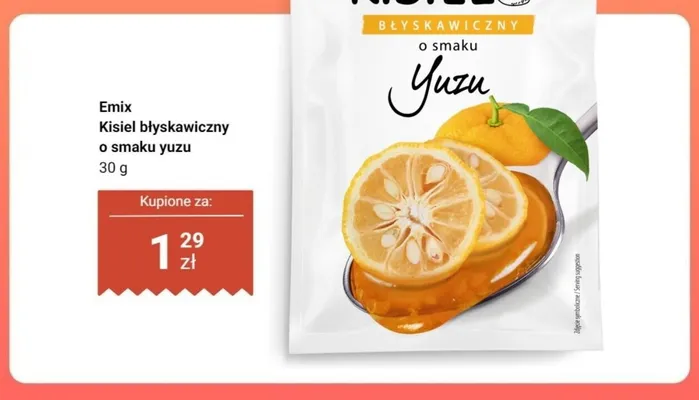 Kisiel błyskawiczny Emix o smaku yuzu promocja w Dino