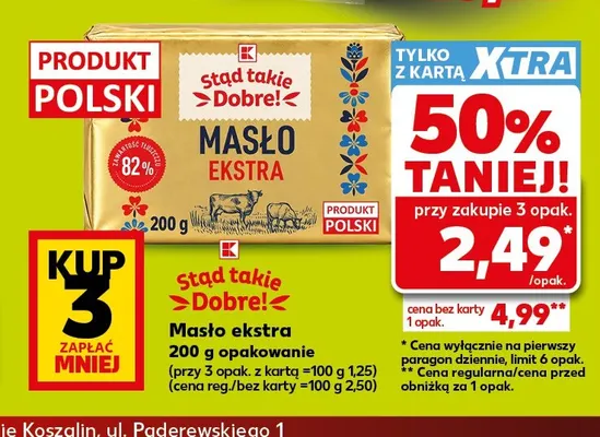 Masło ekstra Stąd Takie Dobre! promocja w Kaufland