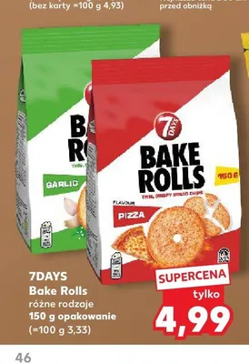 Bake Rolls 7Days Garlic promocja w Kaufland