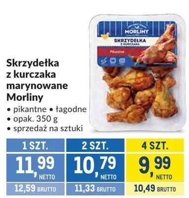 Skrzydełka z kurczaka marynowane Morliny pikantne łagodne promocja w Makro