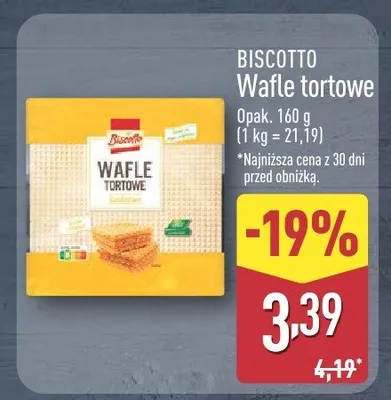 Wafle tortowe promocja w Aldi