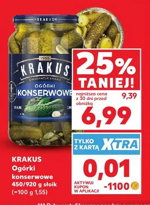 Ogórki konserwowe Krakus promocja w Kaufland