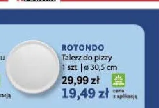 Talerz do pizzy Rotondo ø30,5 cm Lubiana promocja w Stokrotka