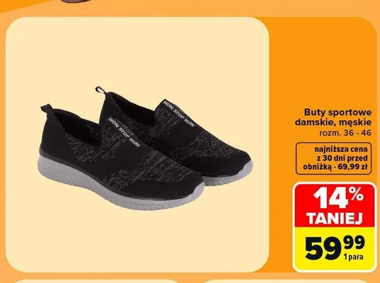 Buty sportowe męskie Non Stop Run promocja w Carrefour