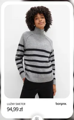 Luźny sweter Bonprix promocja w bonprix