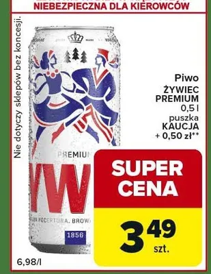 Piwo Żywiec Premium puszka promocja w Carrefour Express