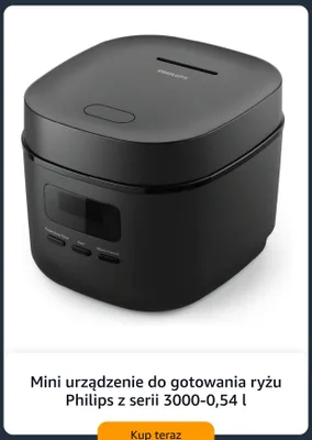Mini urządzenie do gotowania ryżu Philips z serii 3000 0,54 l promocja w Amazon