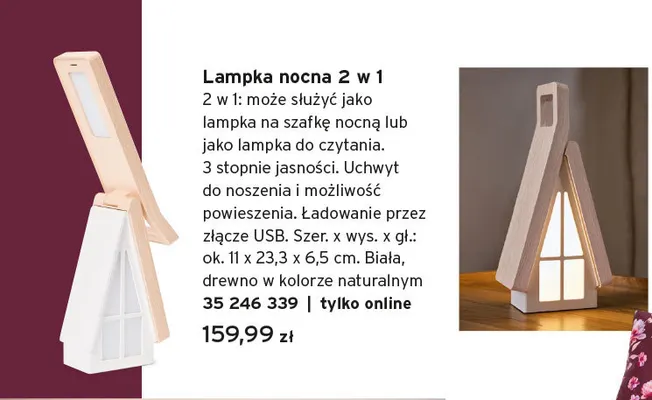Lampka nocna 2 w 1 promocja w Tchibo