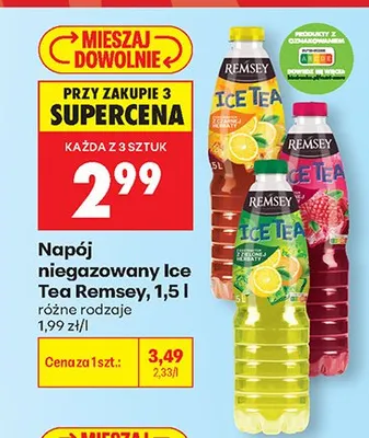 Napój niegazowany Ice Tea Remsey promocja w Biedronka